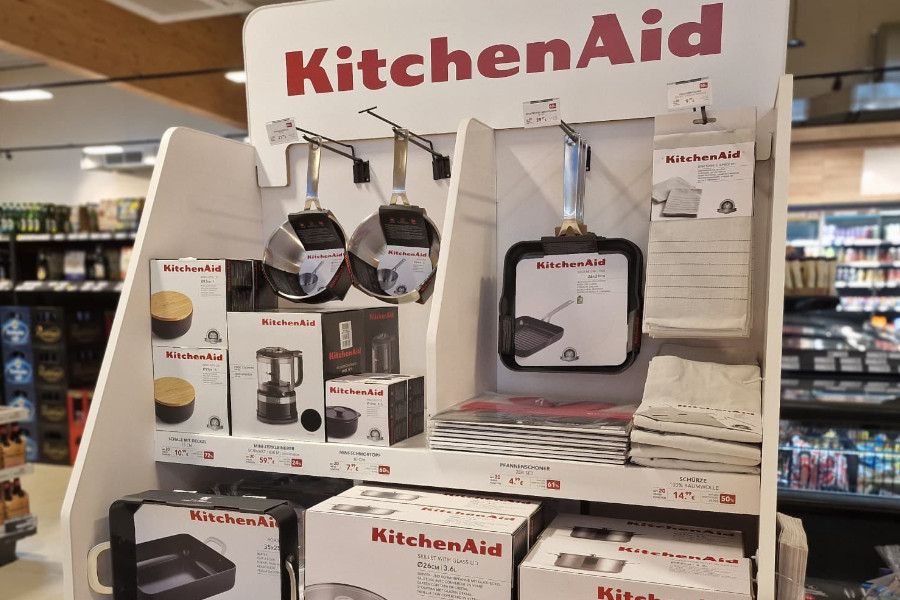 Treueaktion mit dem Partner Kitchen Aid Regal im Markt